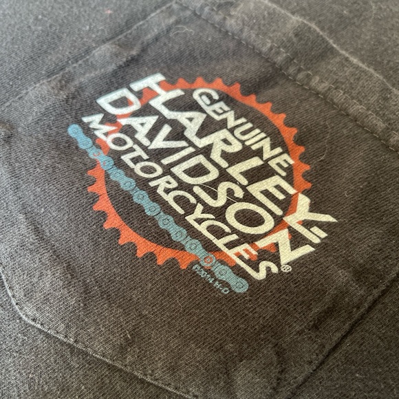 RARE VINTAGE 2000s HARLEY DAVIDSON GRAPHIC BIKER SKATER STREETWEAR - Picture 3 of 8